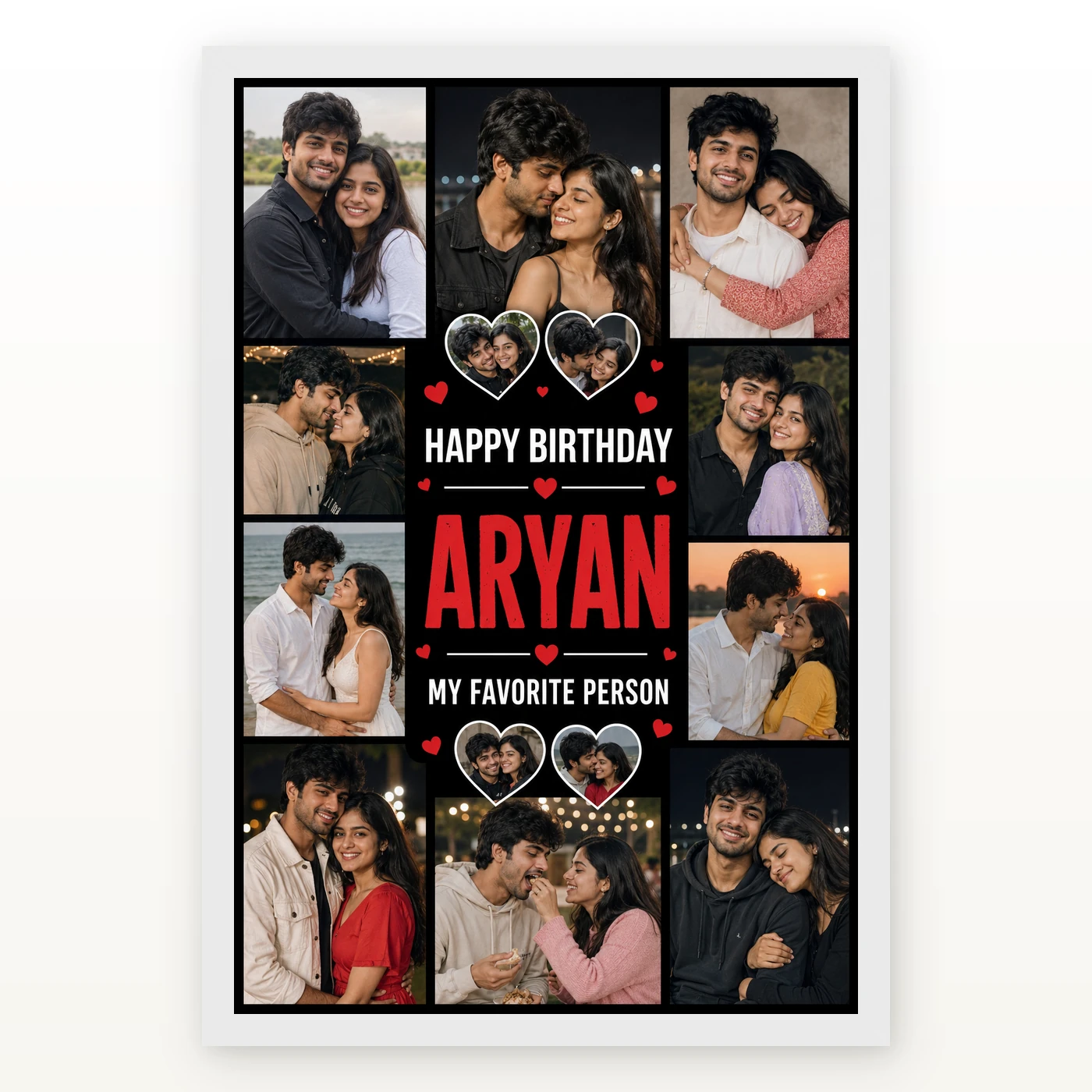 Photo Frame Gift for Boyfriend Birthday Personalised Name, view 2