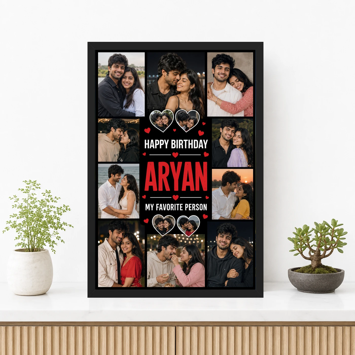 Photo Frame Gift for Boyfriend Birthday Personalised Name, view 3