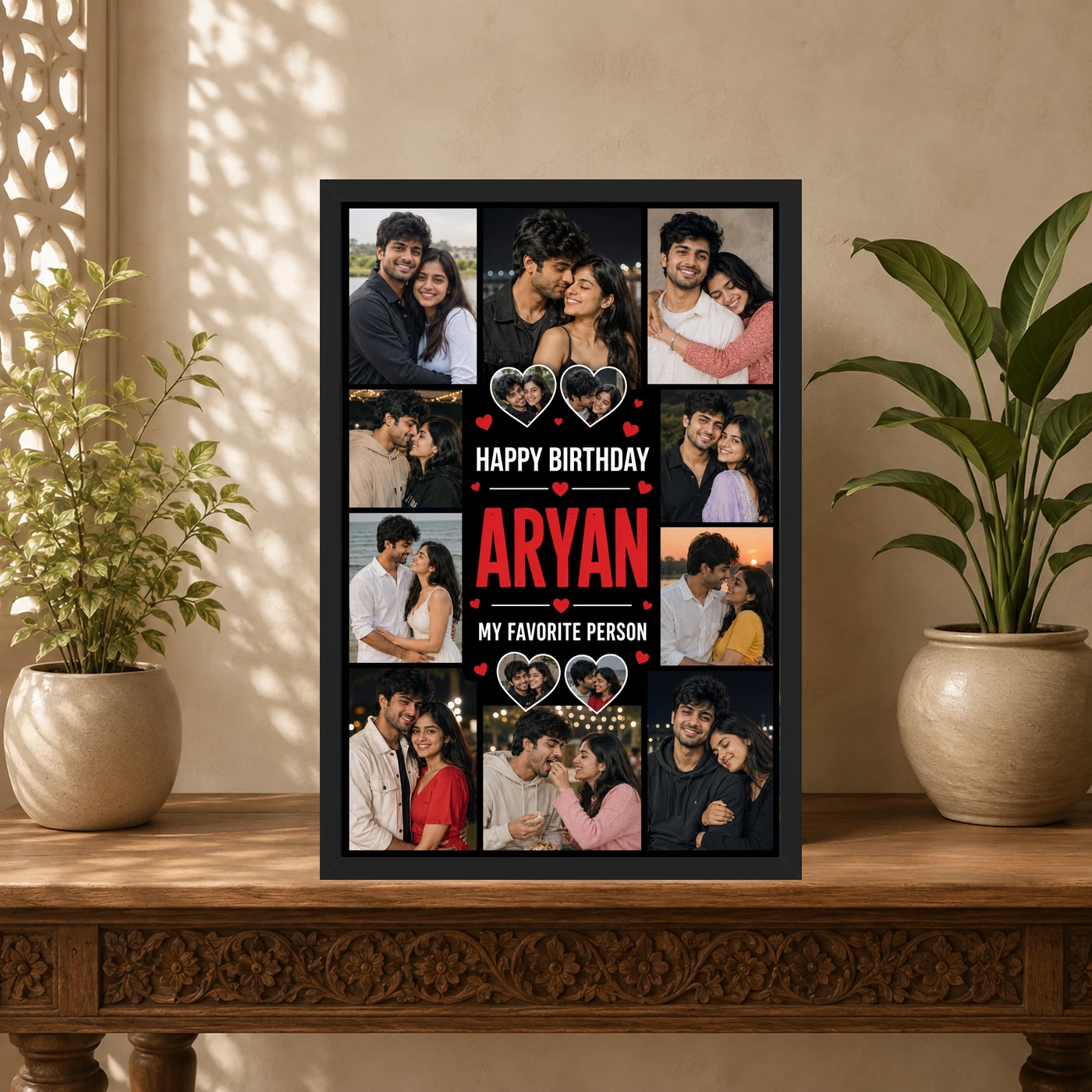 Photo Frame Gift for Boyfriend Birthday Personalised Name, view 5