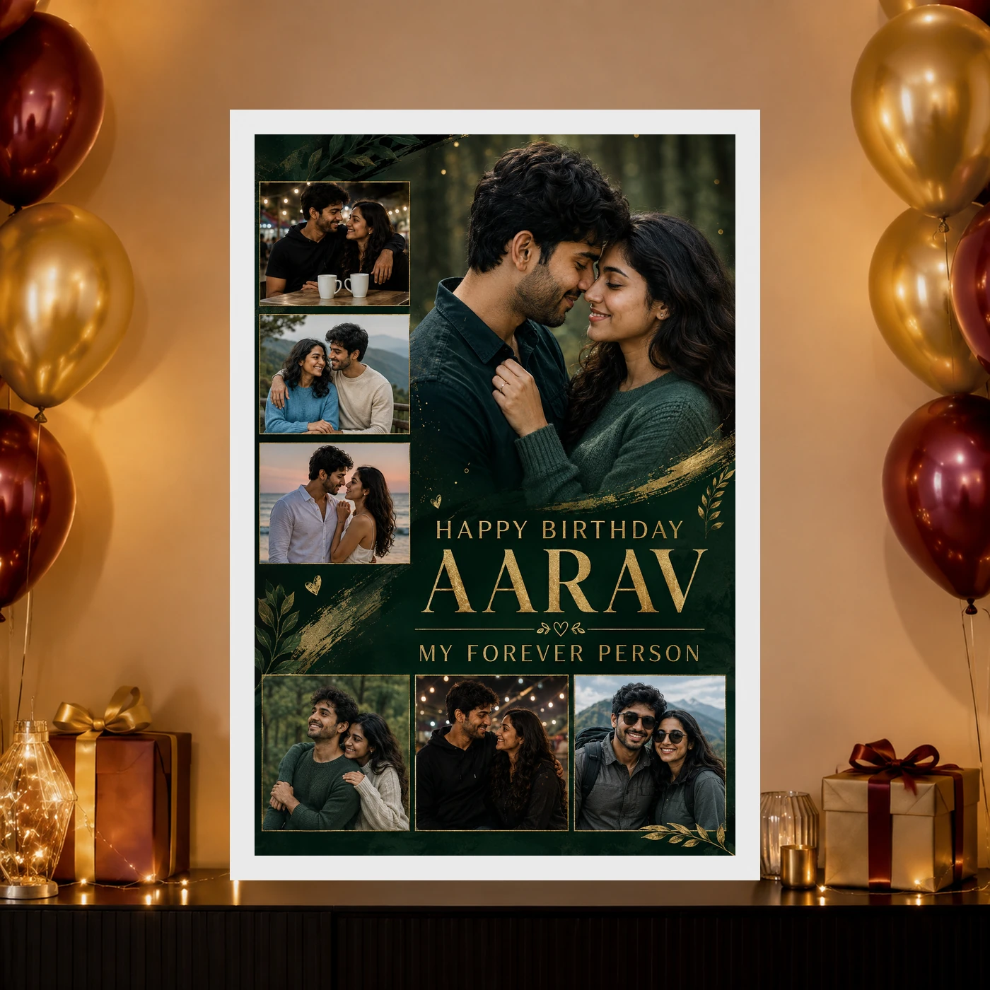 Photo Frame Gift for Husband Birthday Forever Person Design, view 10
