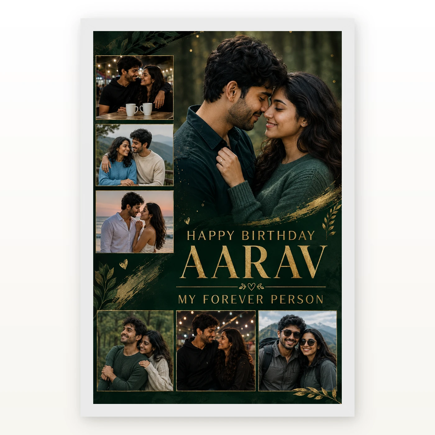 Photo Frame Gift for Husband Birthday Forever Person Design, view 2