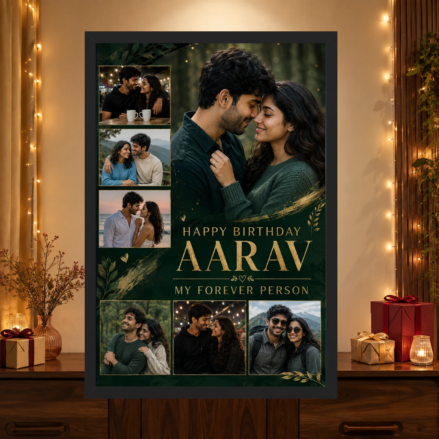 Photo Frame Gift for Husband Birthday Forever Person Design, view 4