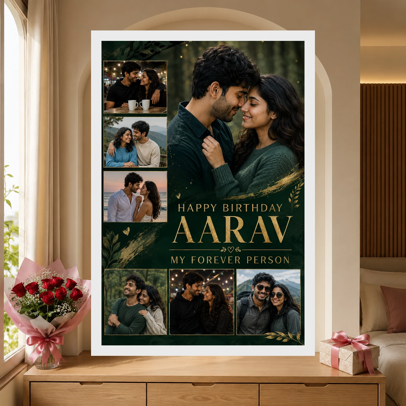 Photo Frame Gift for Husband Birthday Forever Person Design, view 6