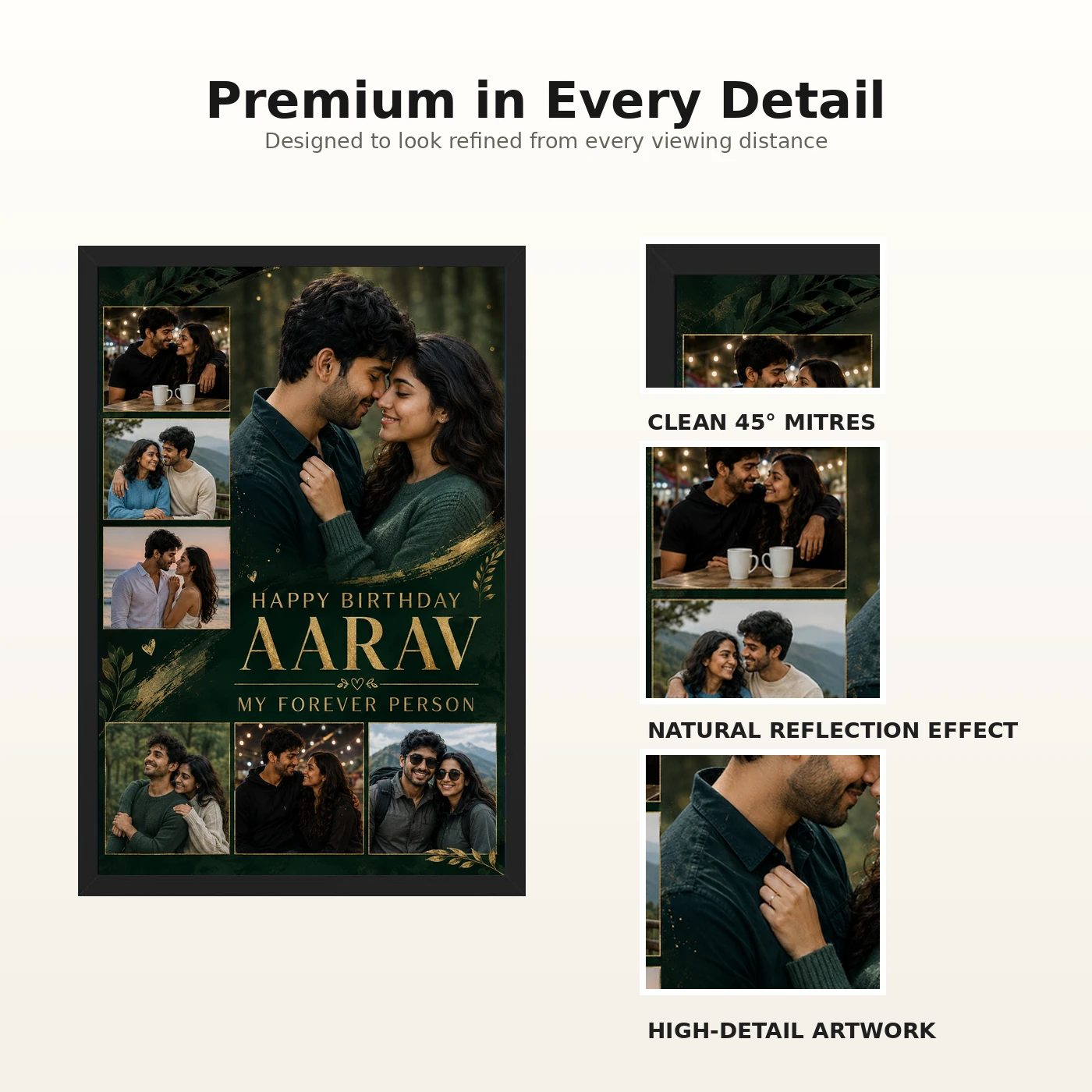 Photo Frame Gift for Husband Birthday Forever Person Design, view 9