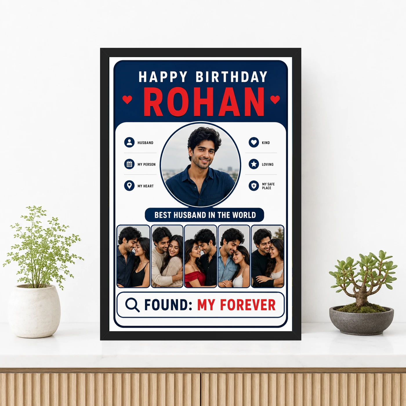 Photo Frame Gift Ideas for Husband Birthday Unique Design, view 3