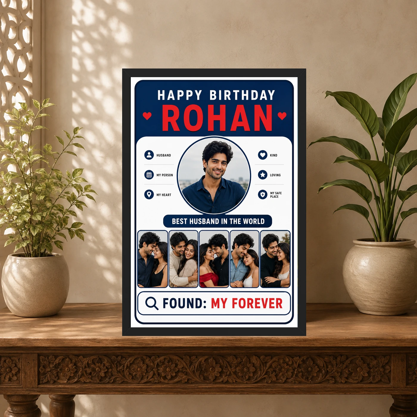 Photo Frame Gift Ideas for Husband Birthday Unique Design, view 5