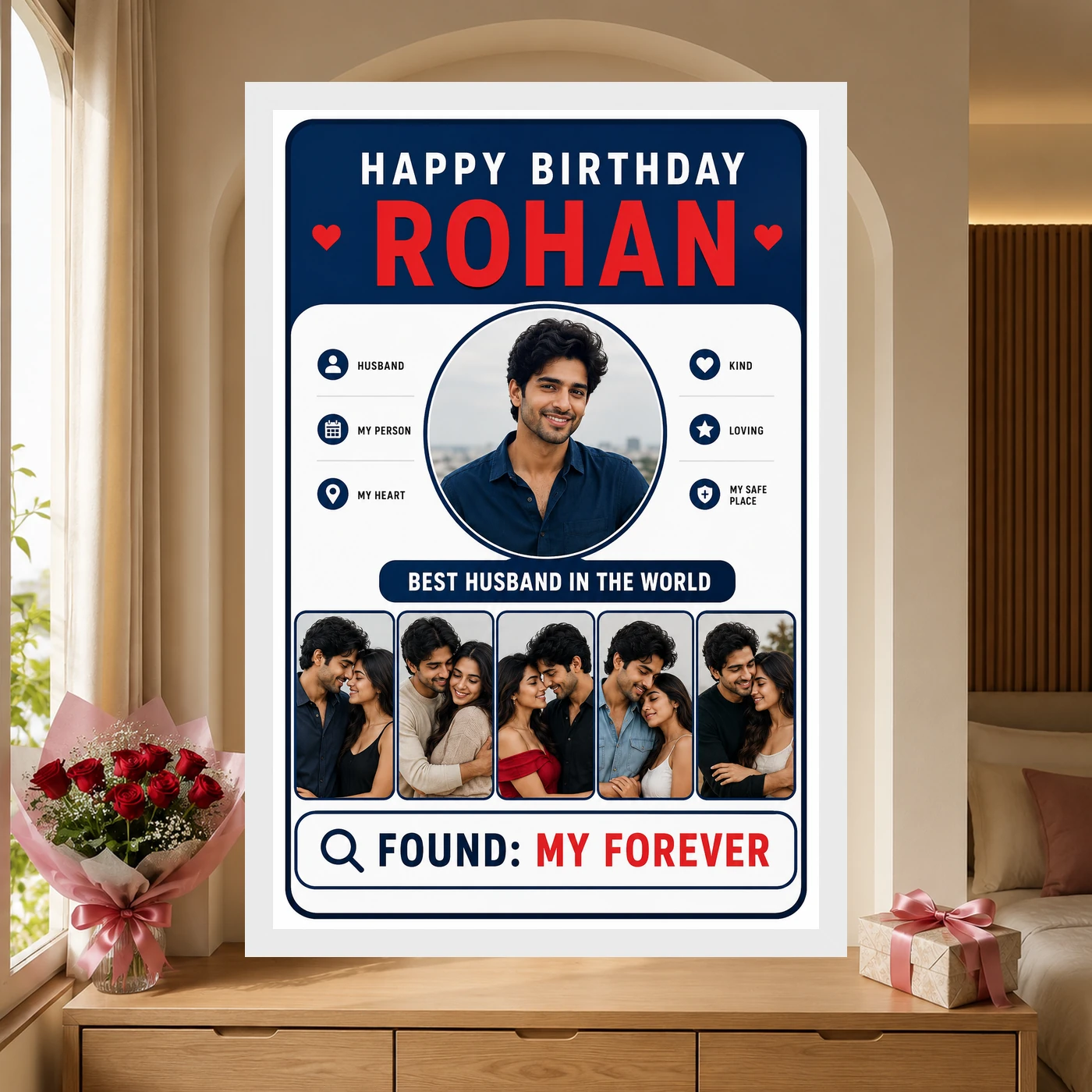 Photo Frame Gift Ideas for Husband Birthday Unique Design, view 6