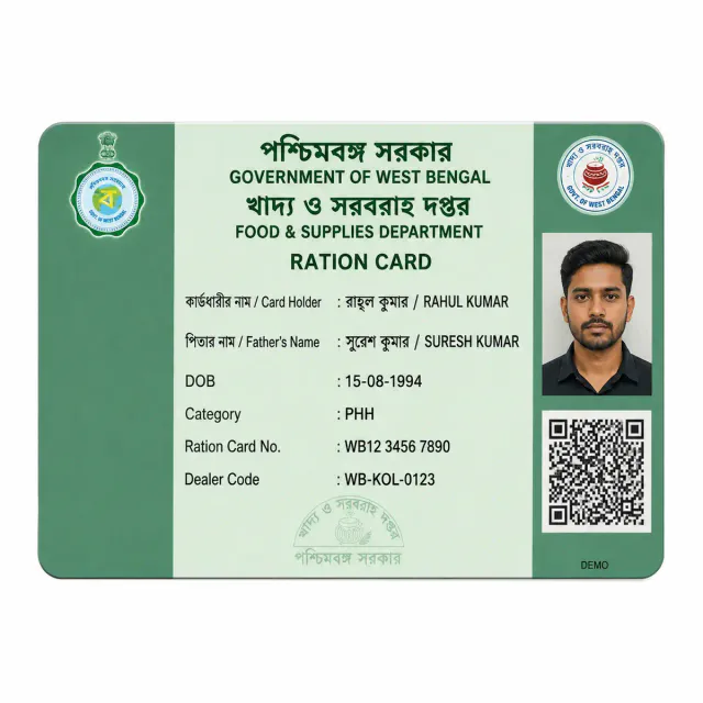 PVC Ration Card Print Online