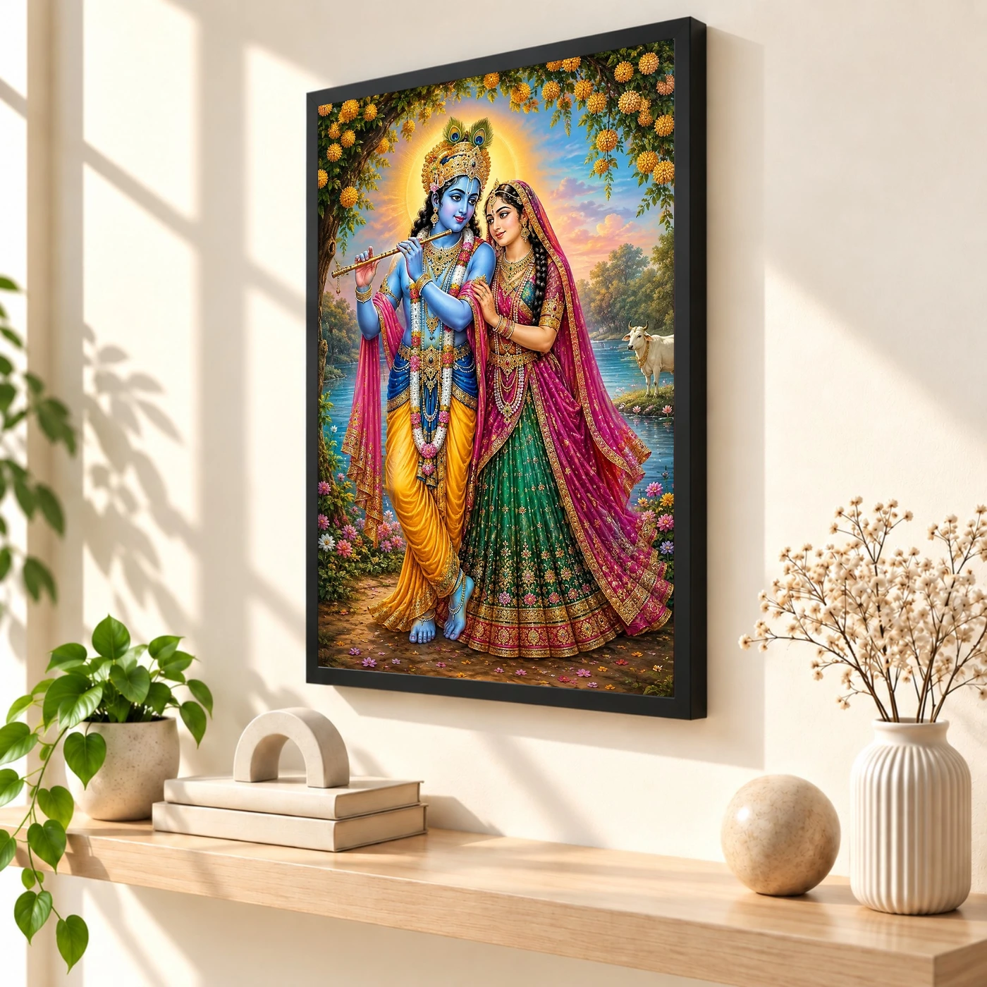 Radha Krishna — Vrindavan Divine Love Frame, view 2