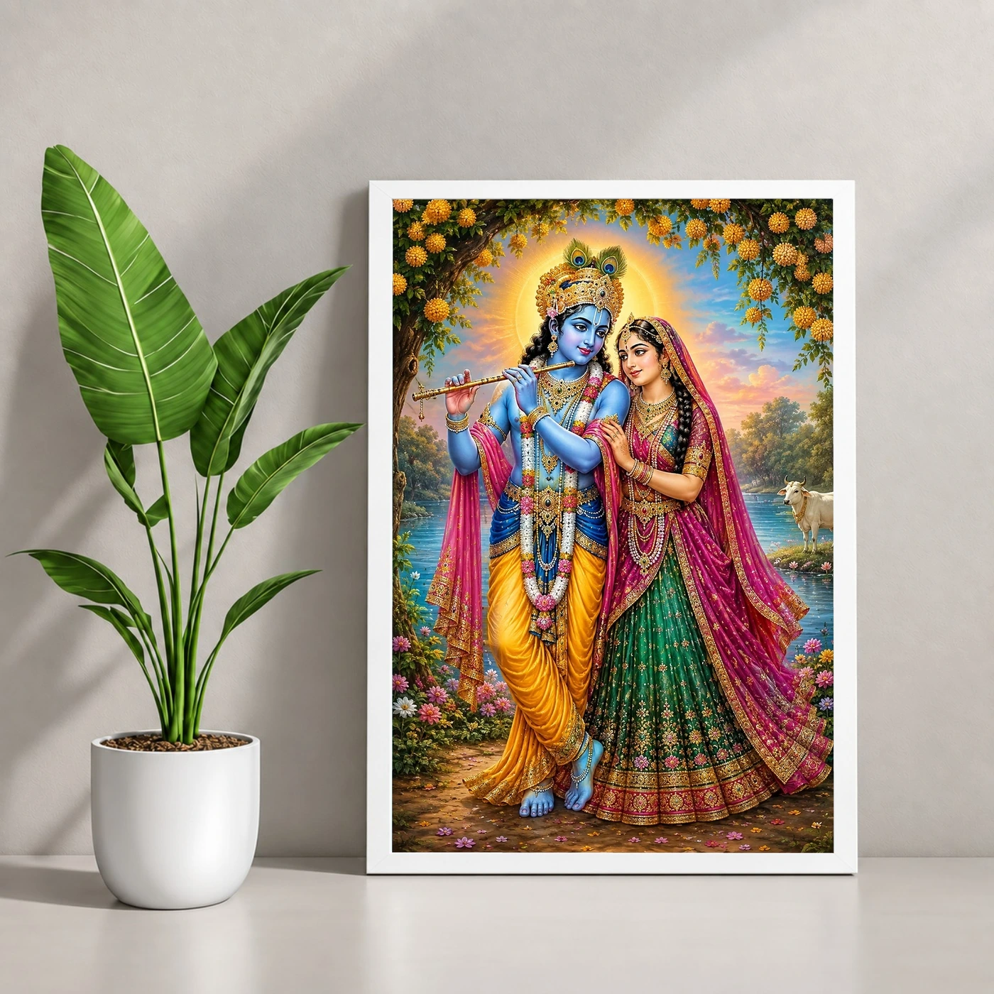 Radha Krishna — Vrindavan Divine Love Frame, view 4