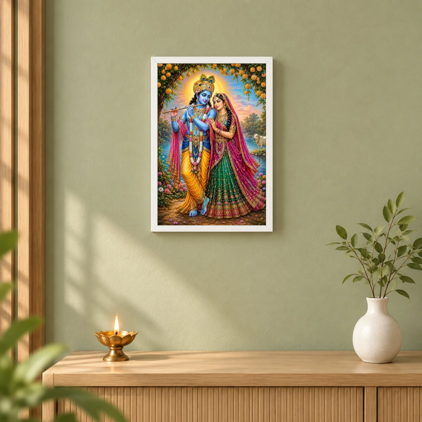 Radha Krishna — Vrindavan Divine Love Frame, view 6