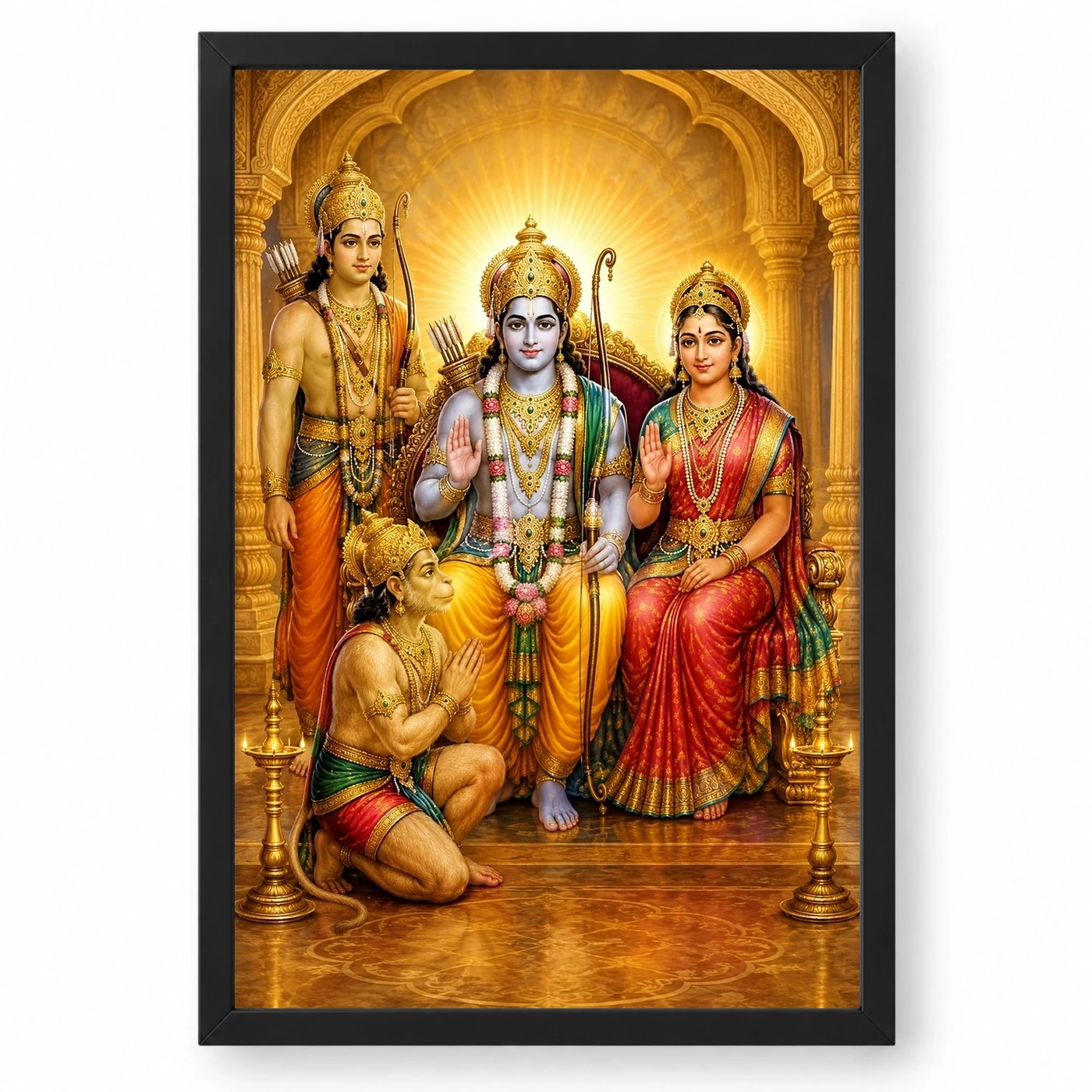 Ram Darbar — Divine Family Blessings Frame