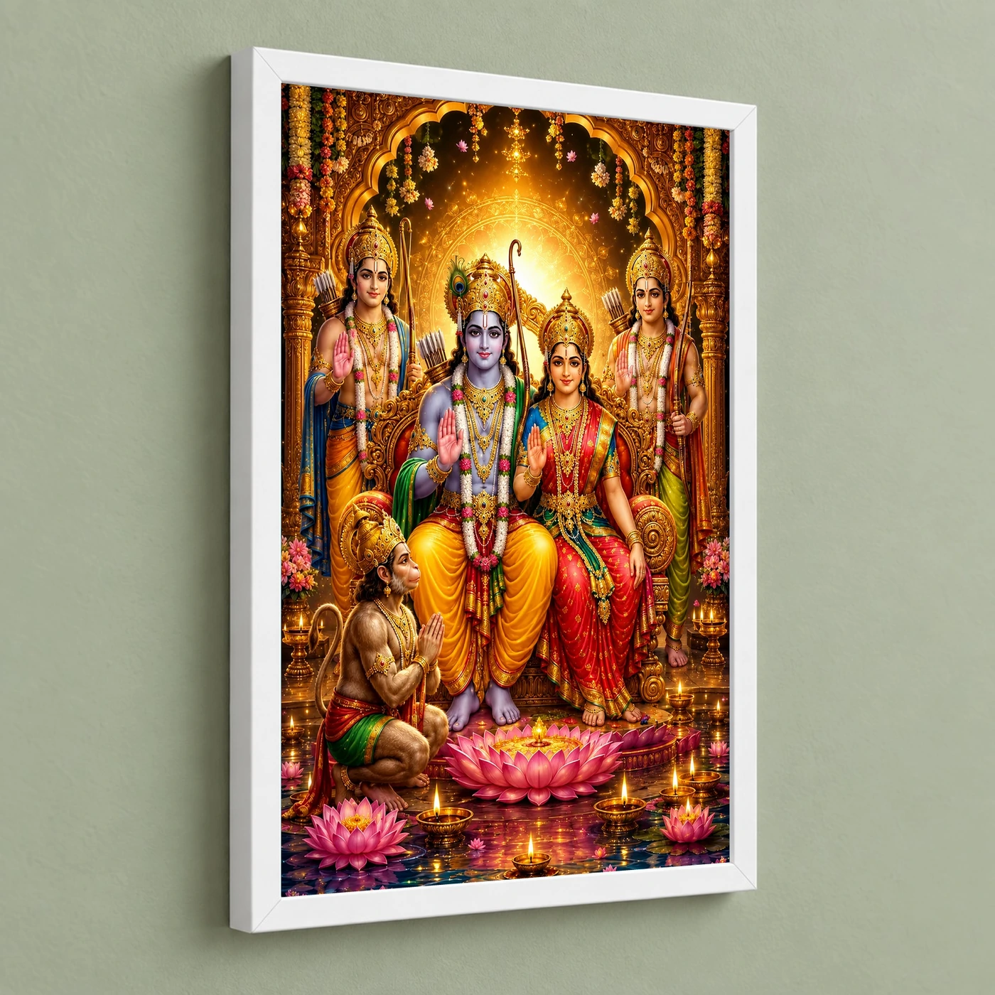 Ram Darbar Lotus And Diya Radiance Photo Frame, view 5