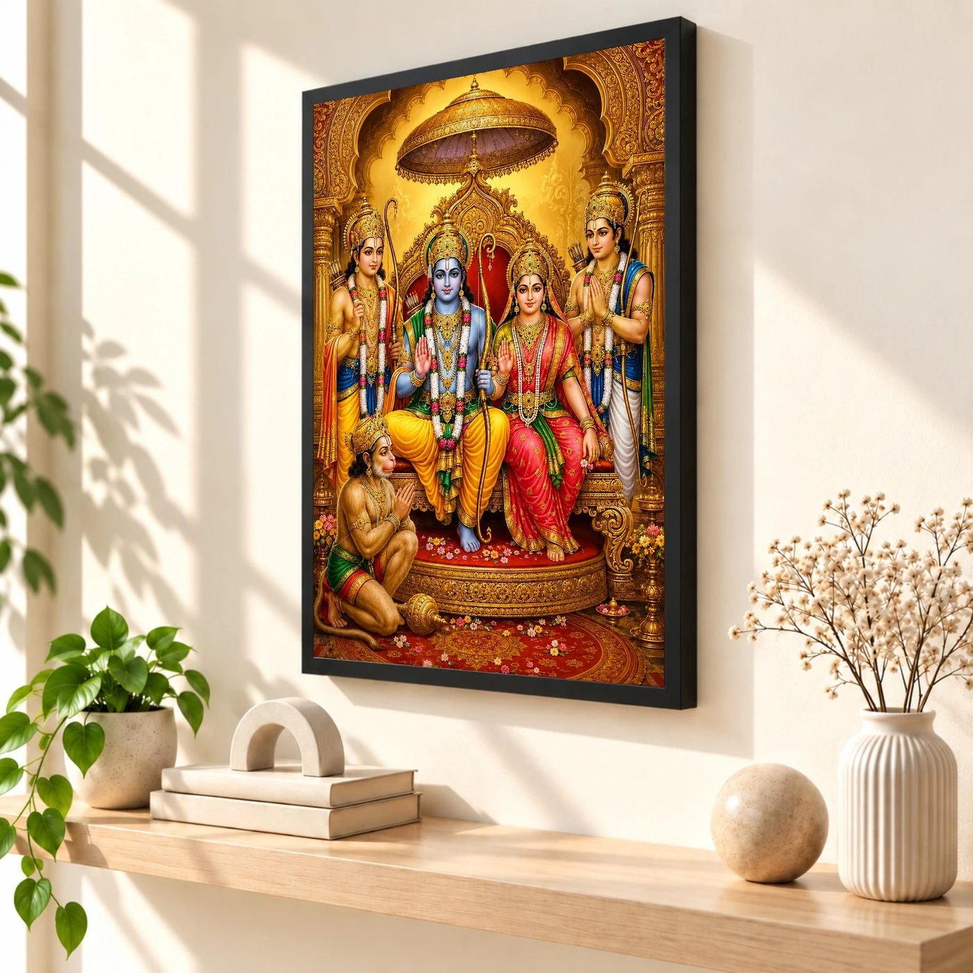 Ram Darbar Ornate Golden Temple Darshan Photo Frame, view 2