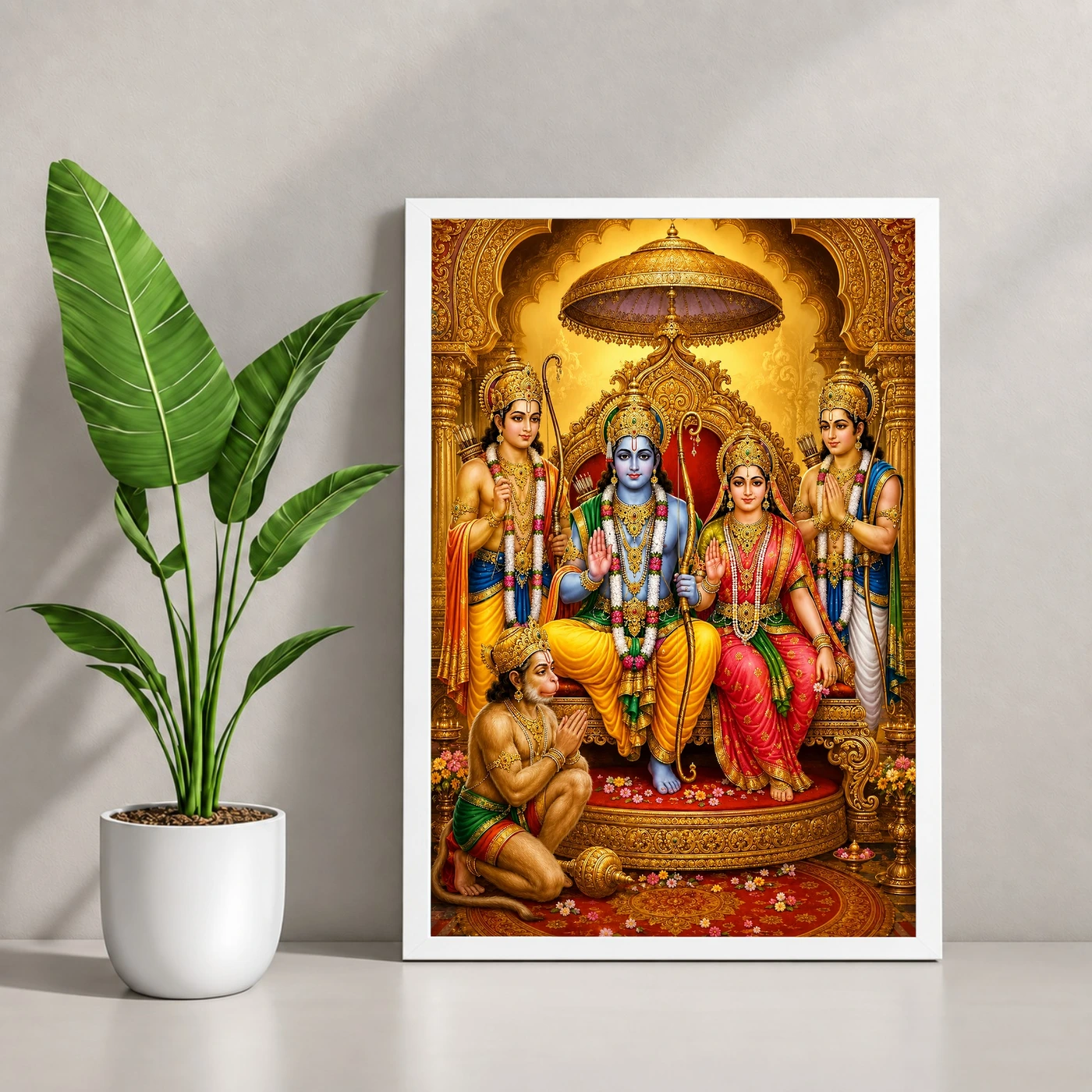 Ram Darbar Ornate Golden Temple Darshan Photo Frame, view 4