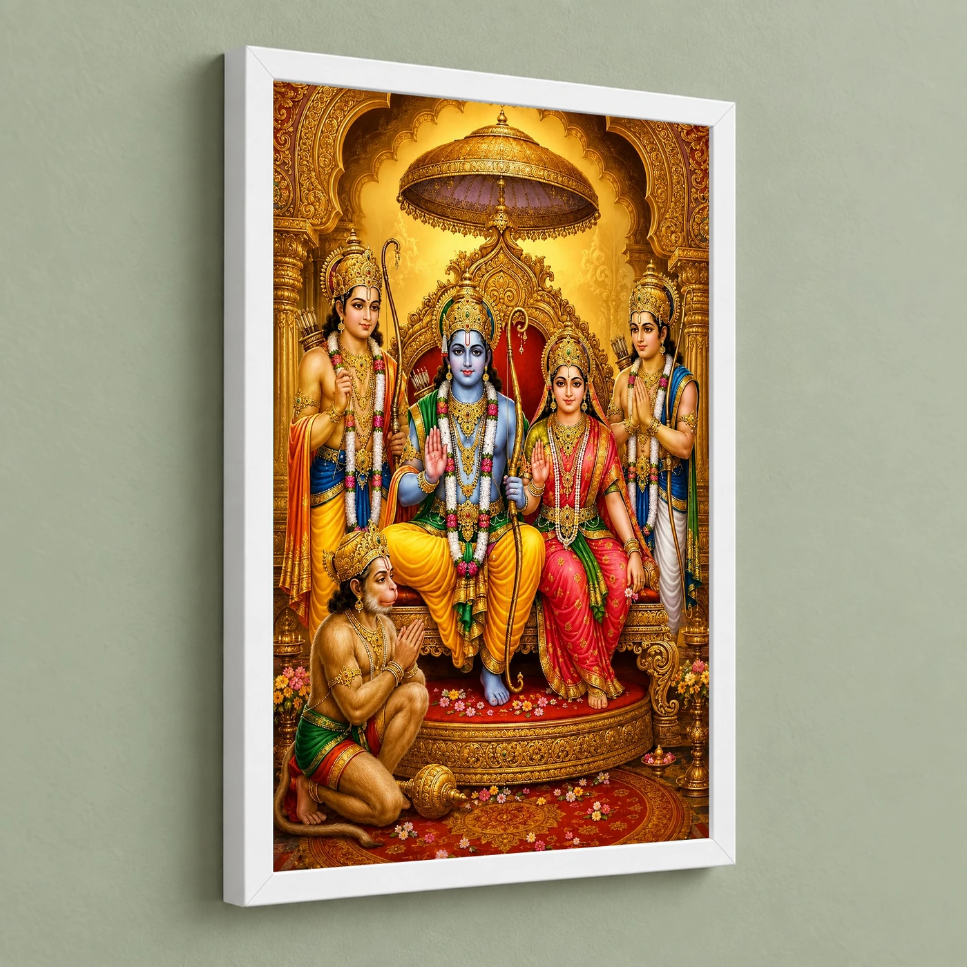 Ram Darbar Ornate Golden Temple Darshan Photo Frame, view 5