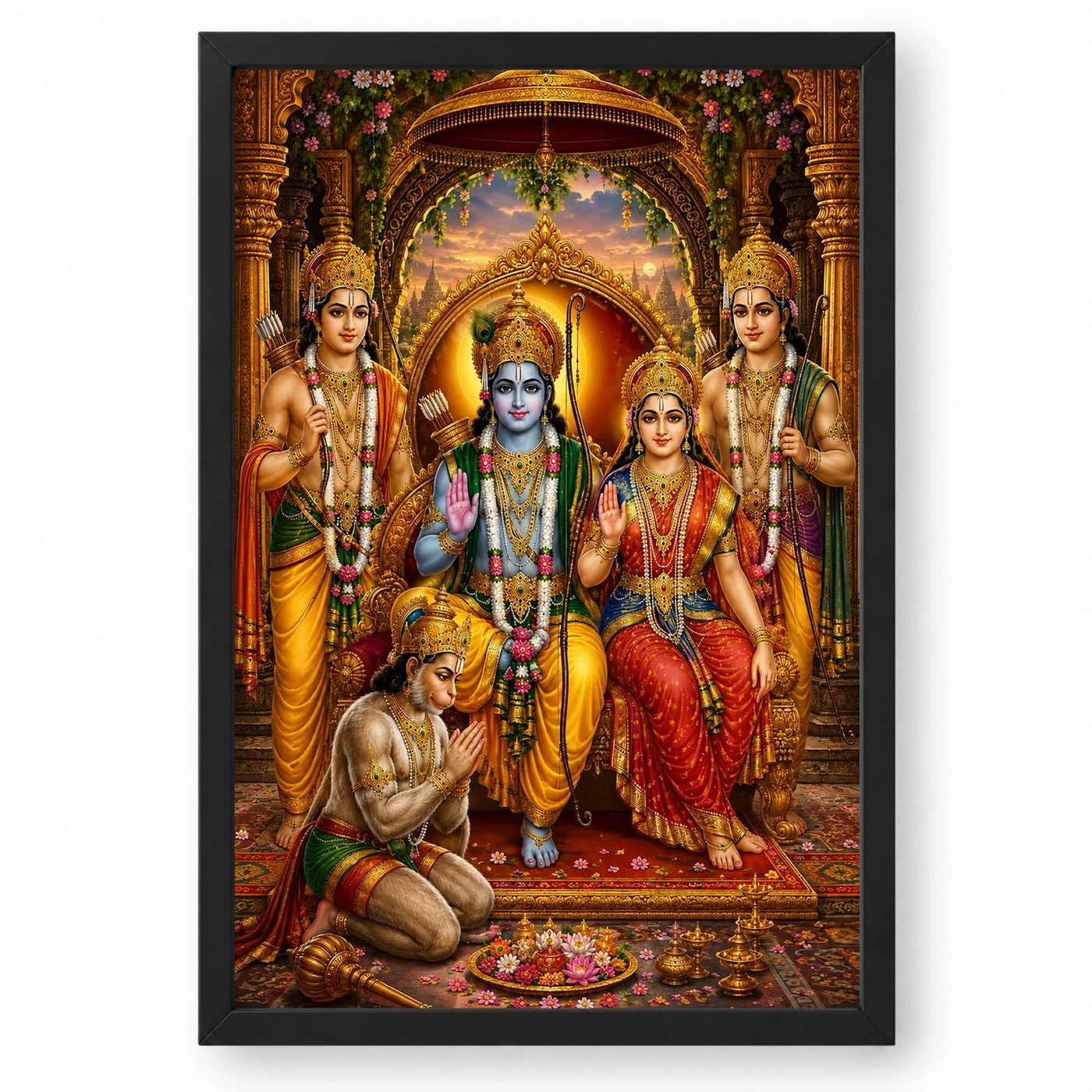 Ram Darbar Royal Jewel-Toned Portrait Photo Frame