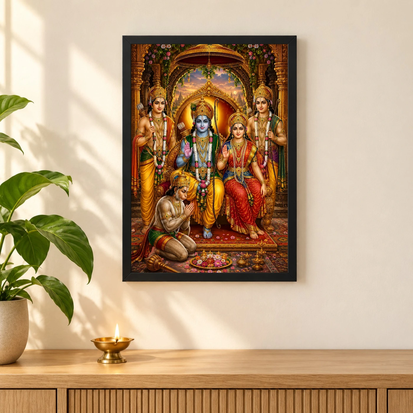 Ram Darbar Royal Jewel-Toned Portrait Photo Frame, view 3