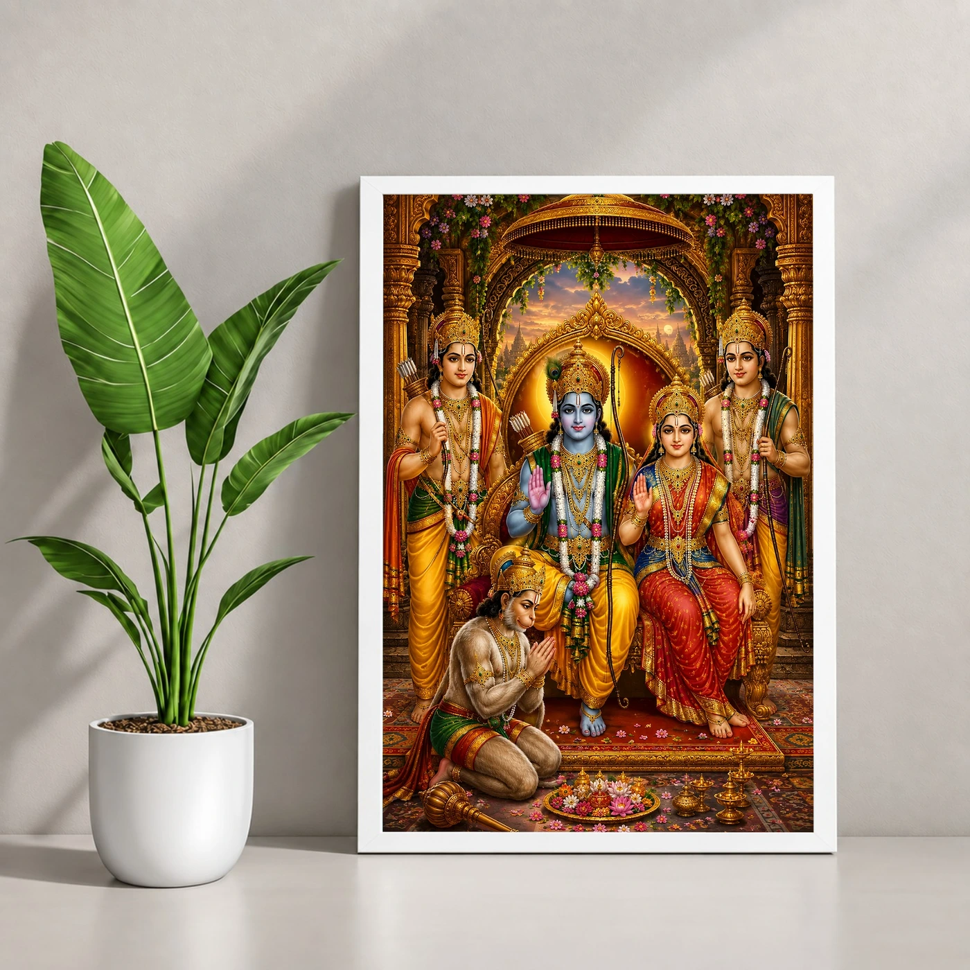 Ram Darbar Royal Jewel-Toned Portrait Photo Frame, view 4