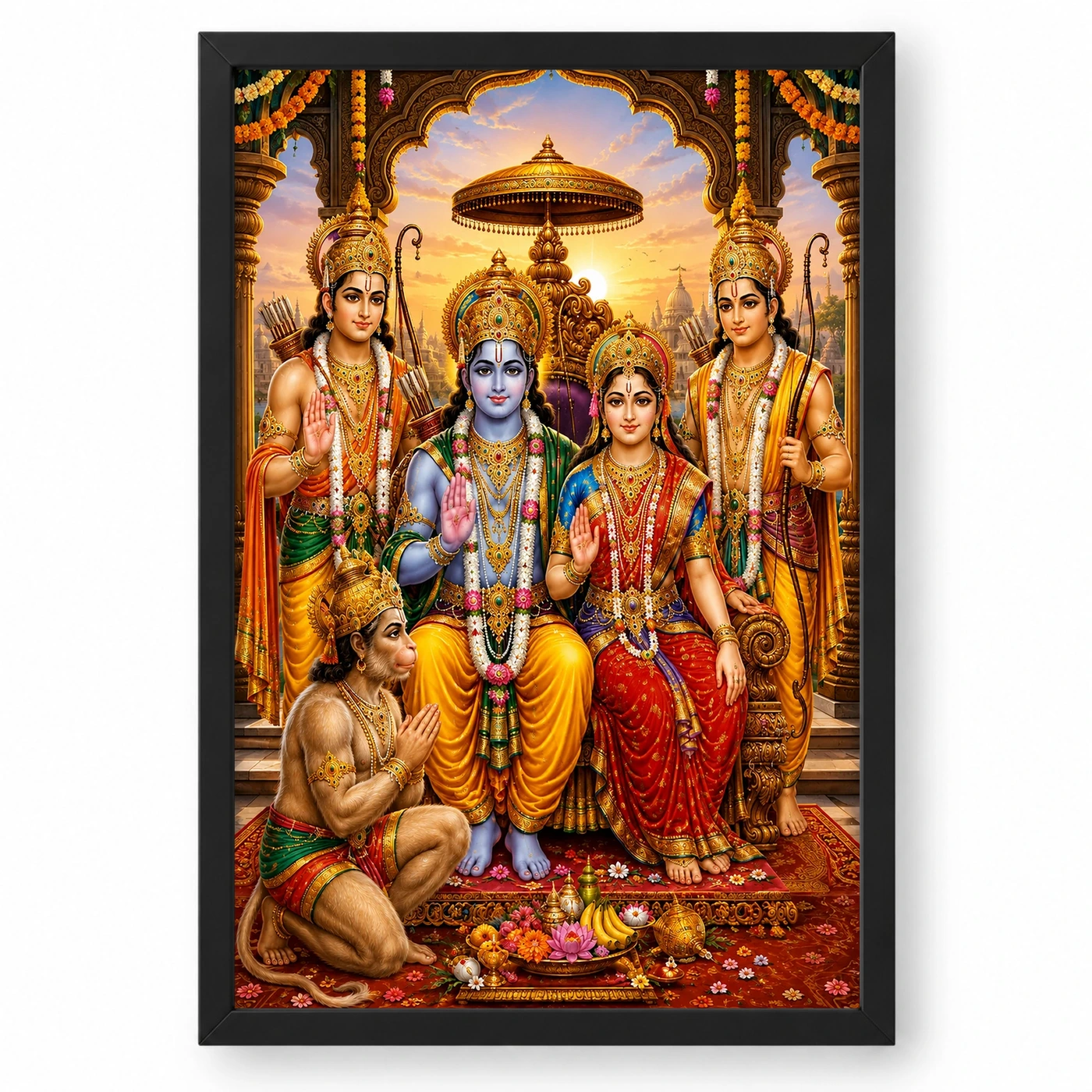 Ram Darbar Serene Sunrise Blessing Photo Frame