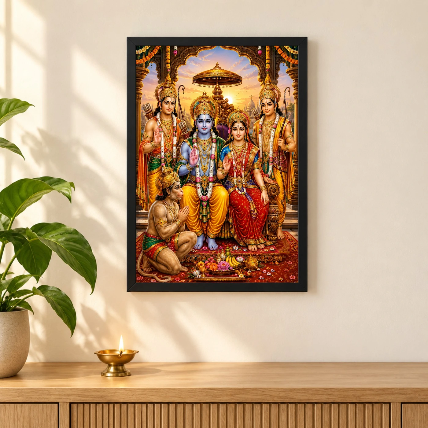 Ram Darbar Serene Sunrise Blessing Photo Frame, view 3