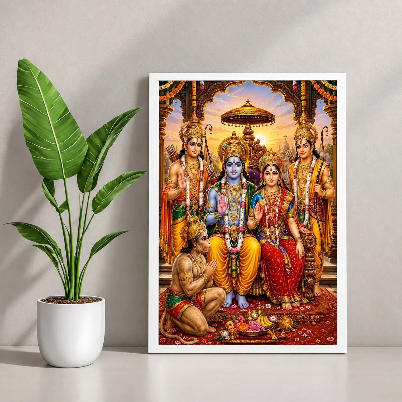 Ram Darbar Serene Sunrise Blessing Photo Frame, view 4