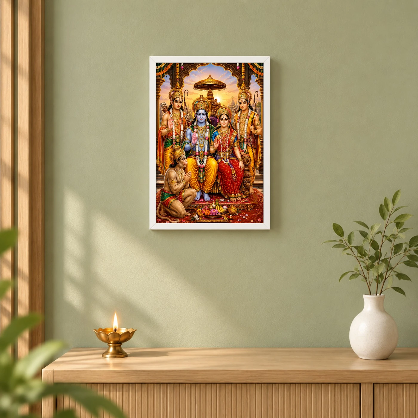 Ram Darbar Serene Sunrise Blessing Photo Frame, view 6