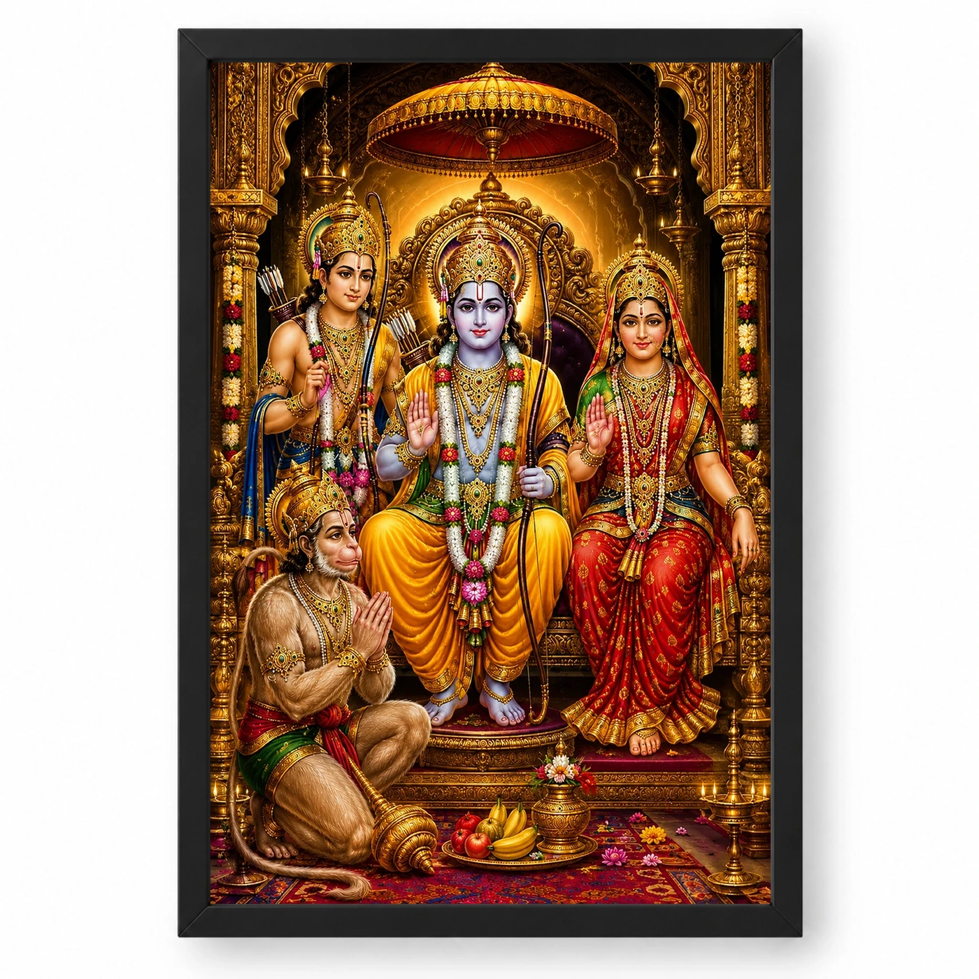Ram Darbar Vivid Premium Spiritual Poster Art Photo Frame