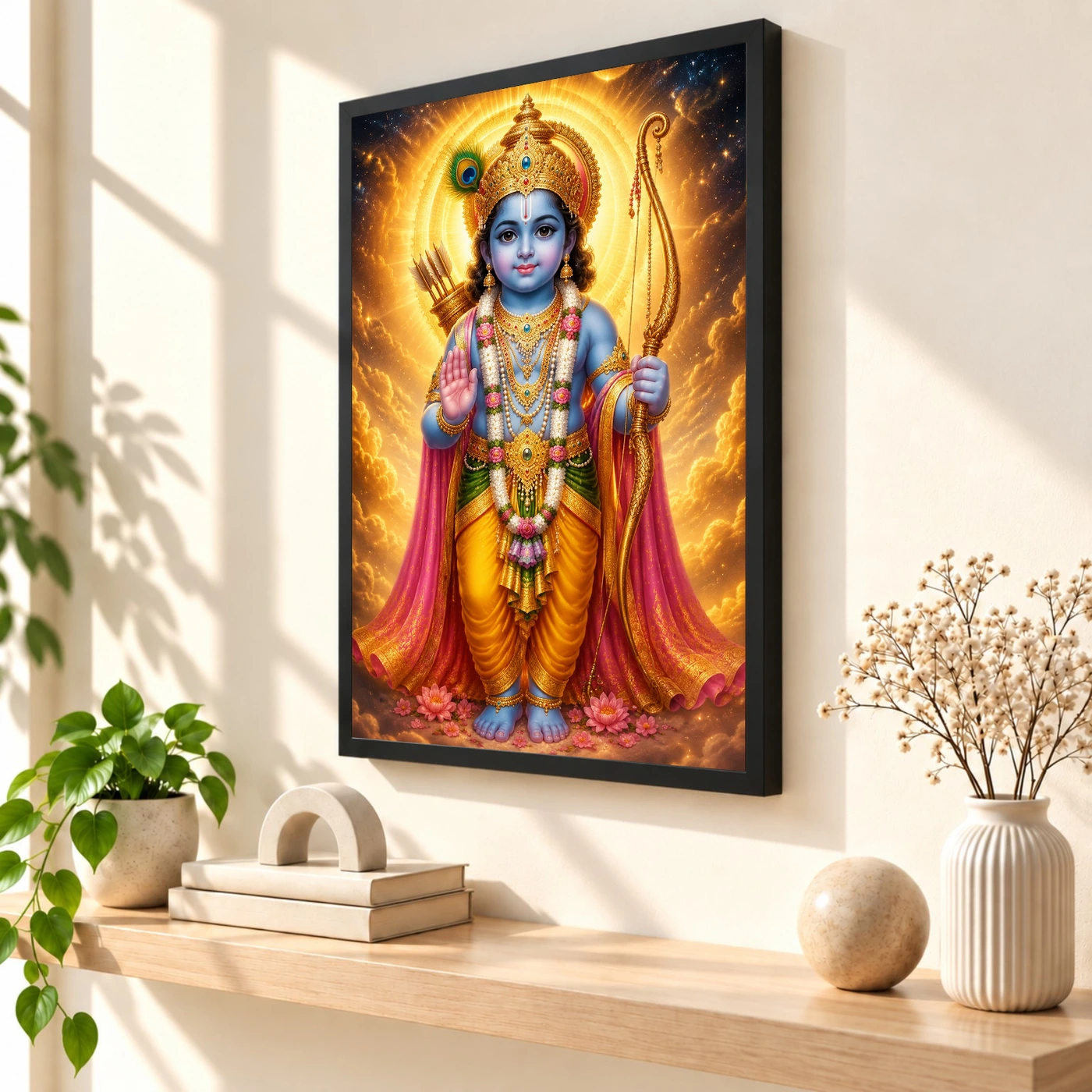 Ram Lalla Ayodhya Cosmic Celestial Aura Photo Frame, view 2