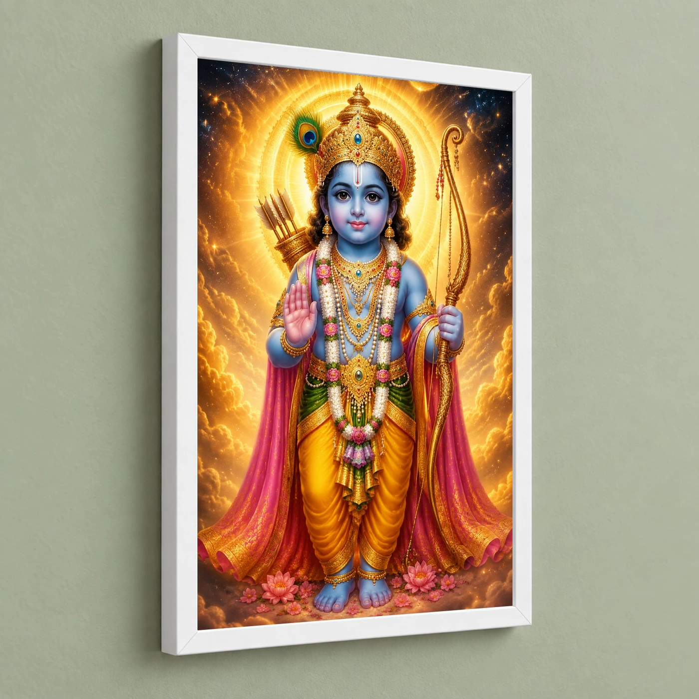 Ram Lalla Ayodhya Cosmic Celestial Aura Photo Frame, view 5