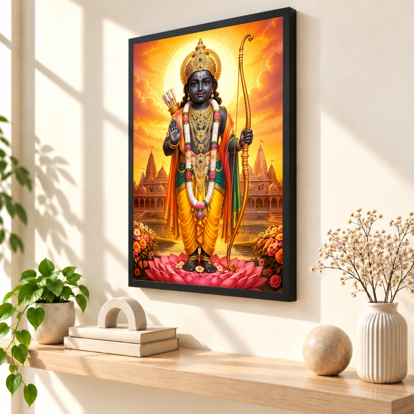 Ram Lalla Ayodhya Serene Sunrise Blessing Photo Frame, view 2