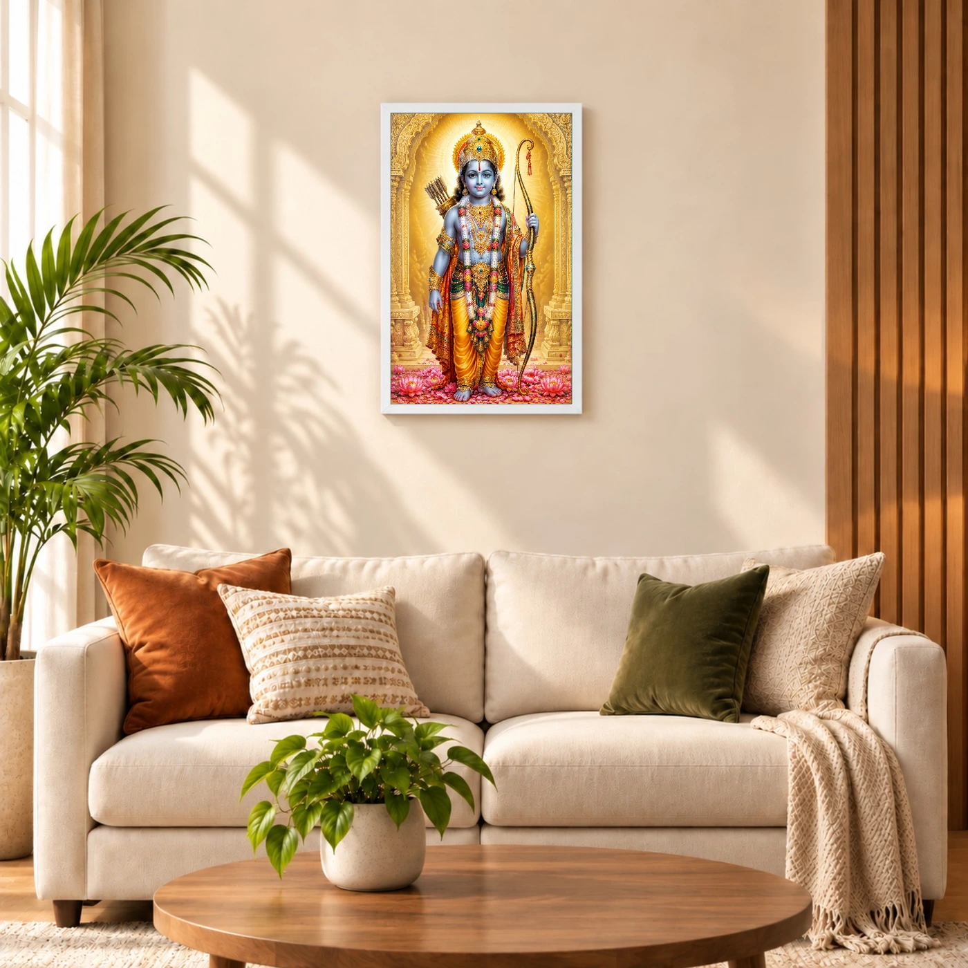 Ram Lalla Ayodhya Traditional Indian Miniature-Inspired Devotional Art Photo Frame, view 9