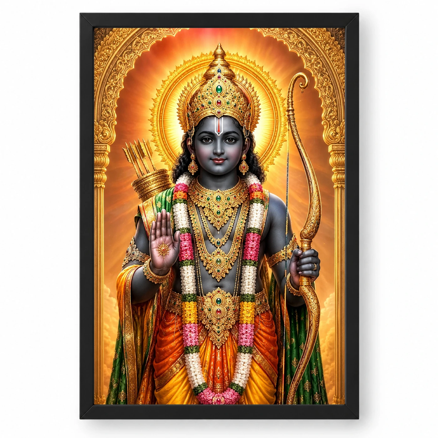 Ram Lalla Ayodhya Vivid Premium Spiritual Poster Art Photo Frame