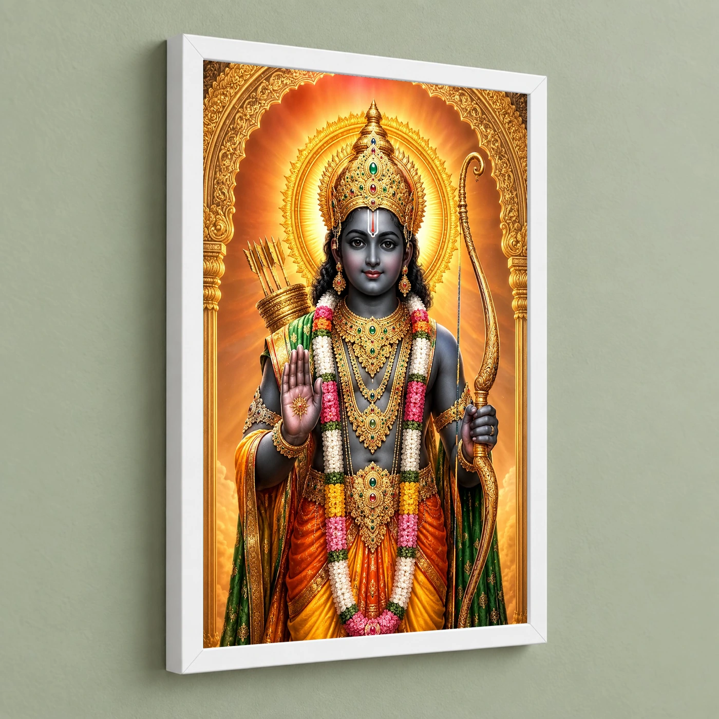 Ram Lalla Ayodhya Vivid Premium Spiritual Poster Art Photo Frame, view 5
