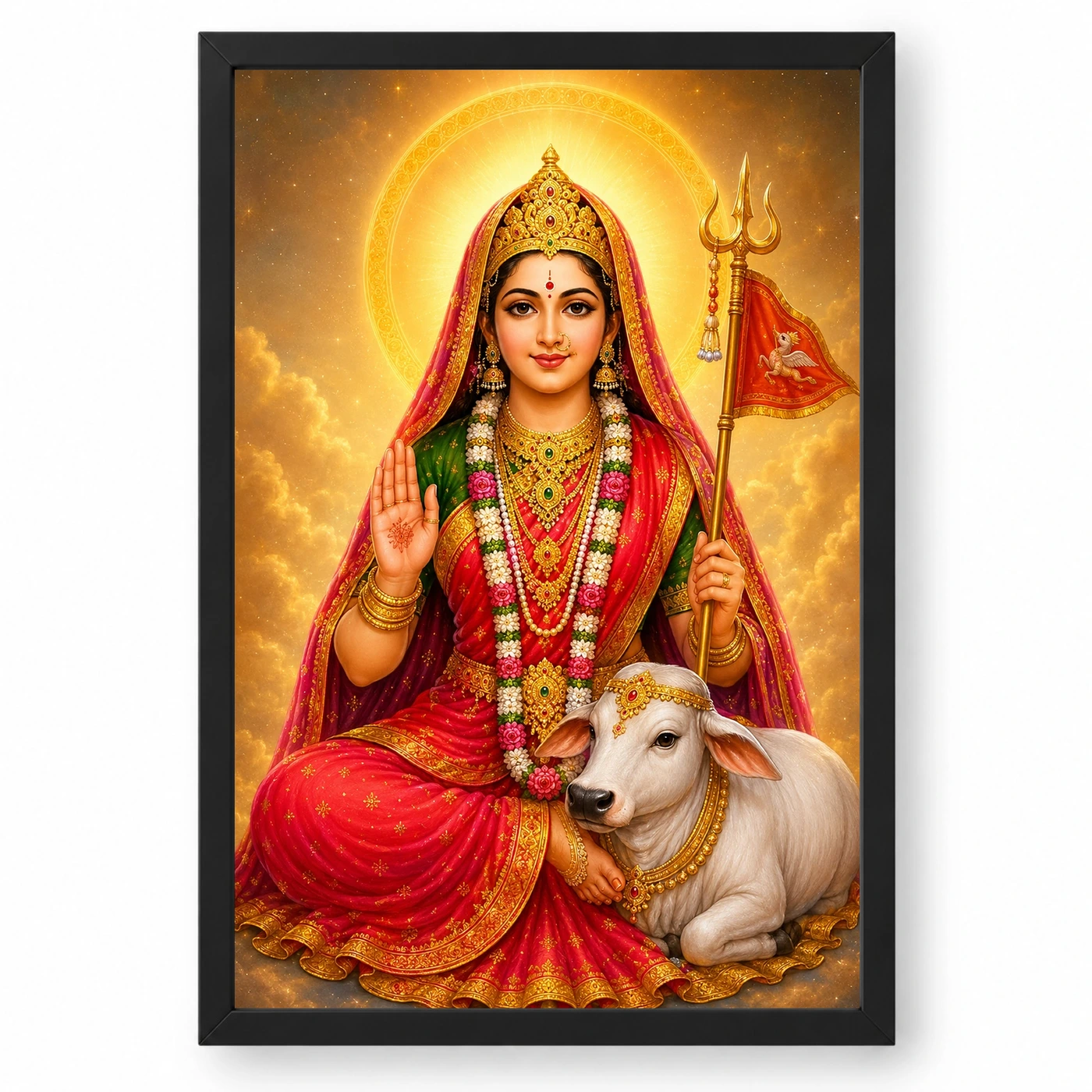 Rani Sati Dadi Cosmic Celestial Aura Photo Frame