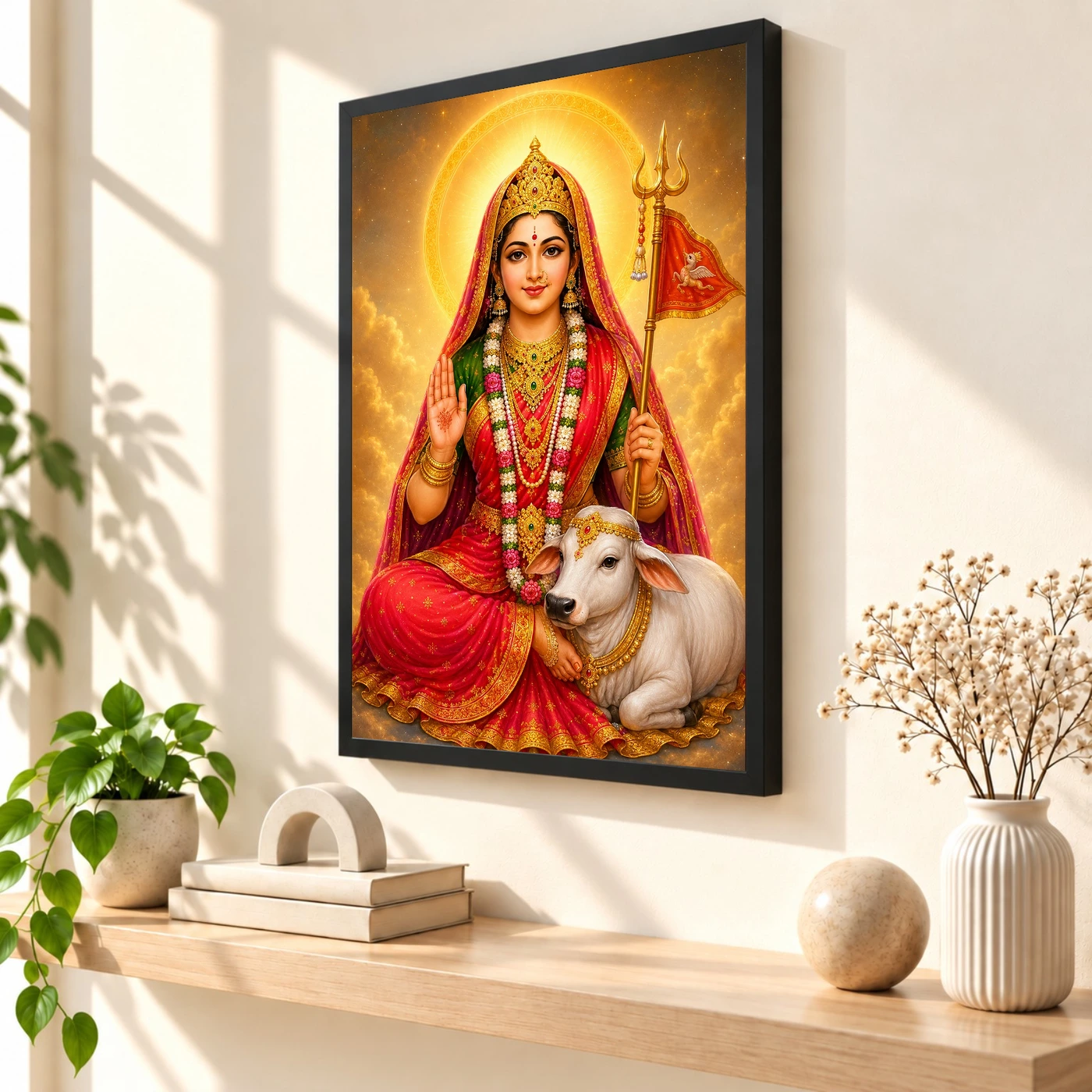 Rani Sati Dadi Cosmic Celestial Aura Photo Frame, view 2