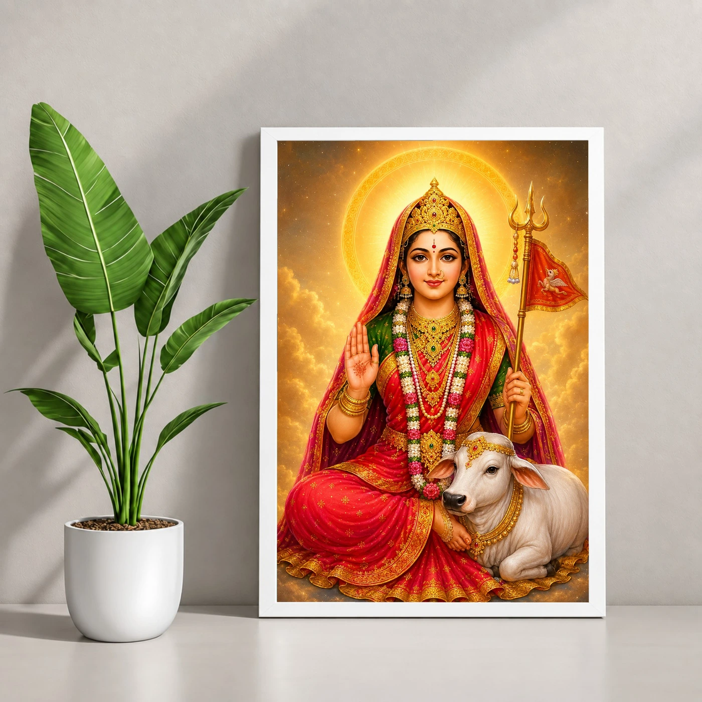 Rani Sati Dadi Cosmic Celestial Aura Photo Frame, view 4