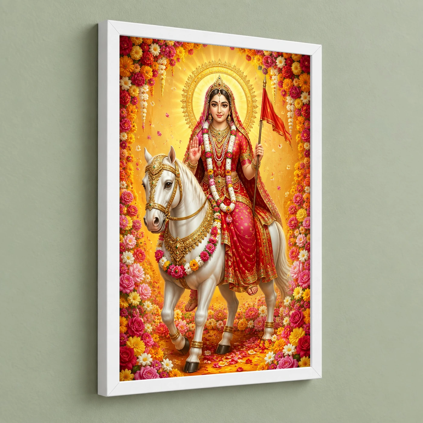 Rani Sati Dadi Grand Festival Flower Decoration Photo Frame, view 5