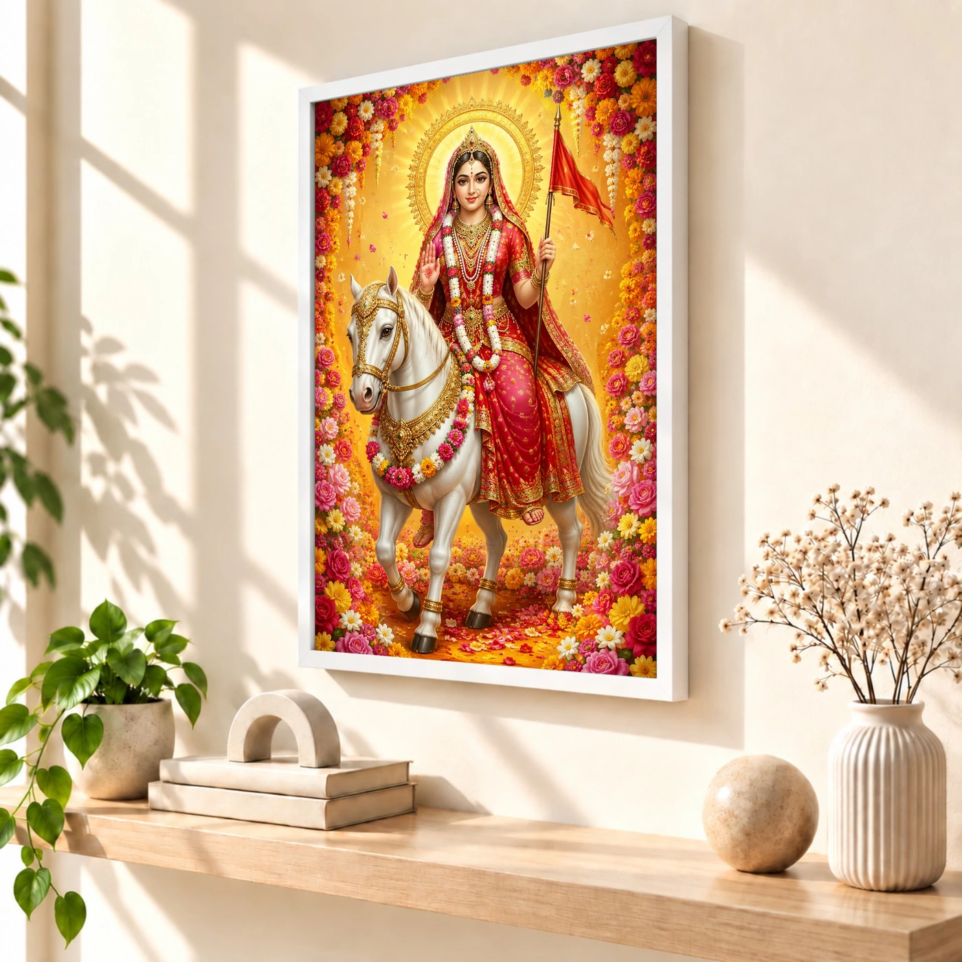 Rani Sati Dadi Grand Festival Flower Decoration Photo Frame, view 7