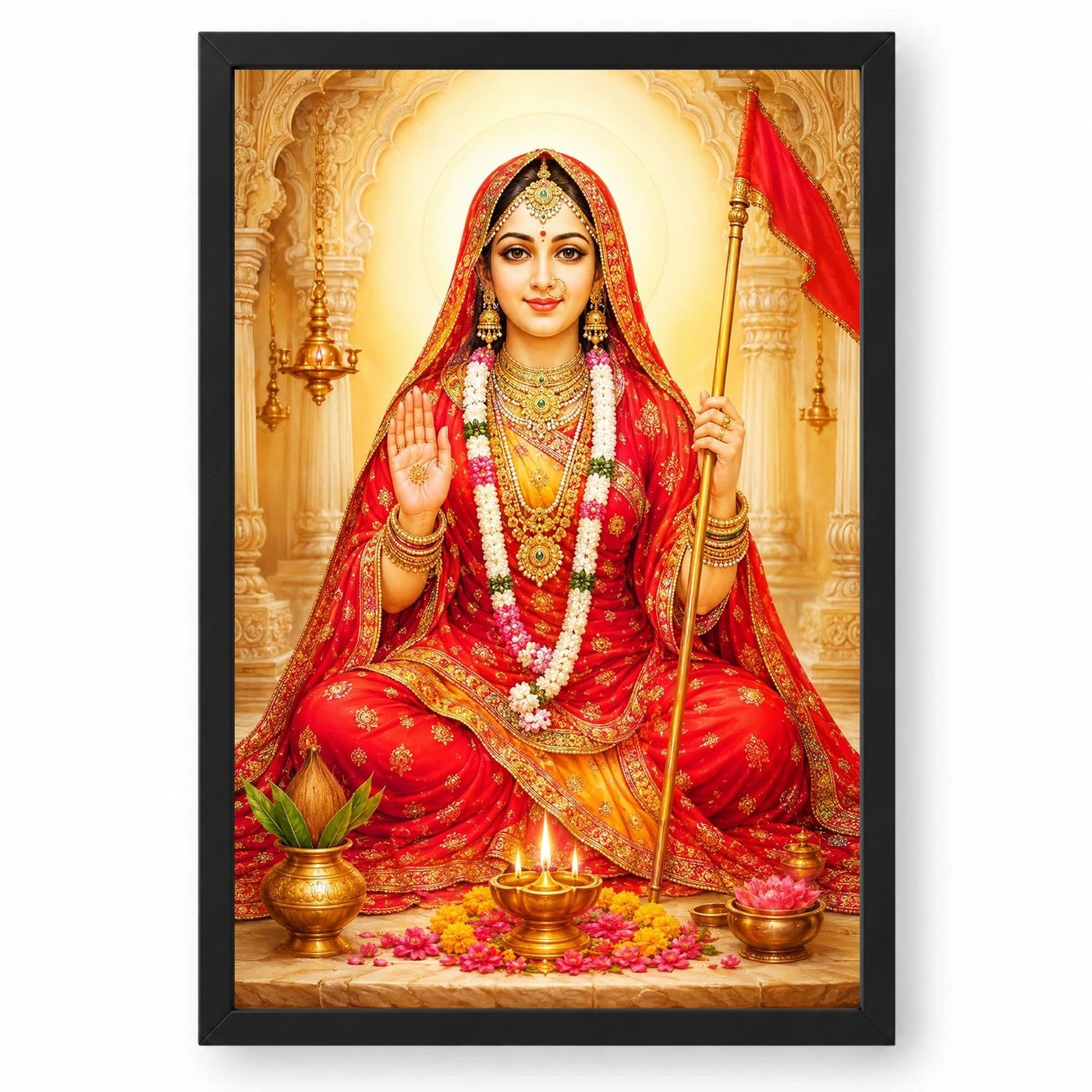 Rani Sati Dadi Heritage Temple Architecture Backdrop Photo Frame