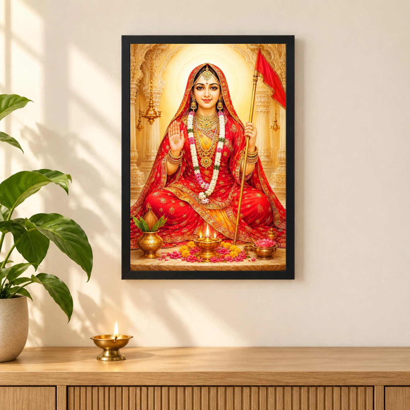 Rani Sati Dadi Heritage Temple Architecture Backdrop Photo Frame, view 3