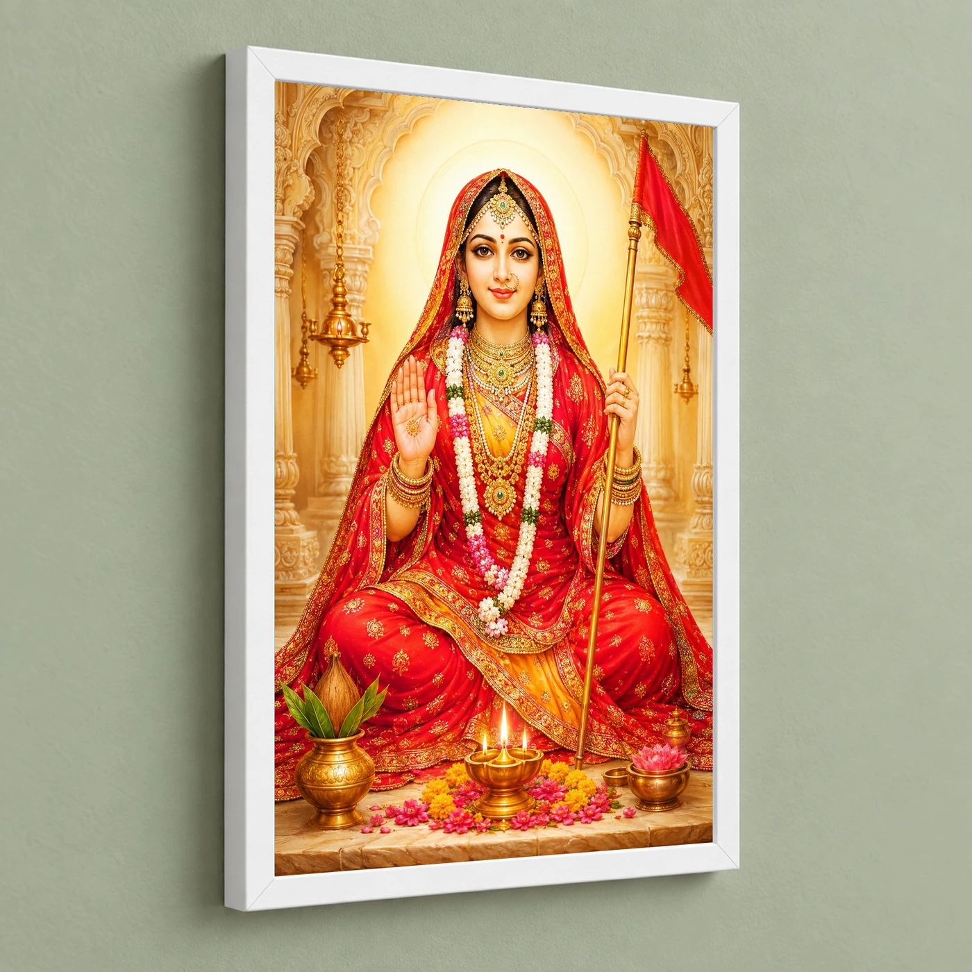 Rani Sati Dadi Heritage Temple Architecture Backdrop Photo Frame, view 5