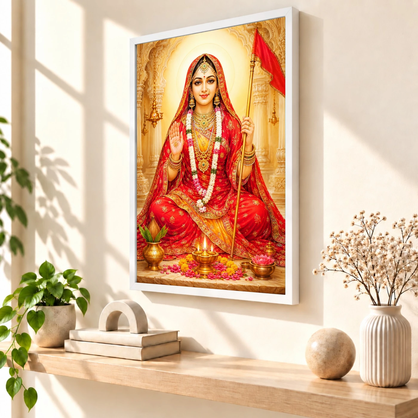 Rani Sati Dadi Heritage Temple Architecture Backdrop Photo Frame, view 7