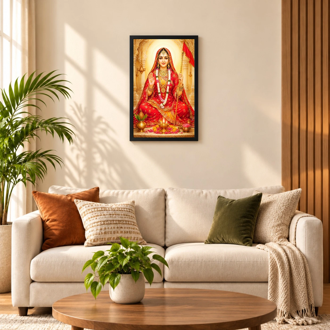 Rani Sati Dadi Heritage Temple Architecture Backdrop Photo Frame, view 8