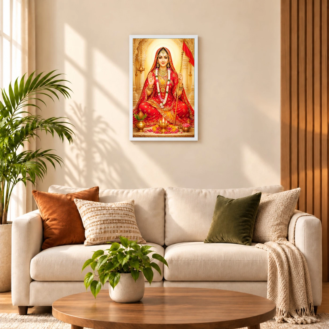 Rani Sati Dadi Heritage Temple Architecture Backdrop Photo Frame, view 9