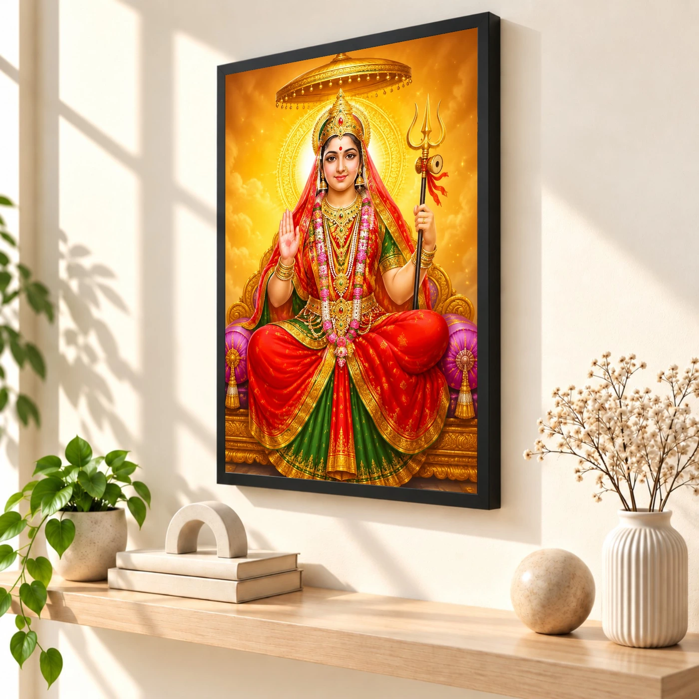 Rani Sati Dadi Peaceful Home Mandir Composition Photo Frame, view 2