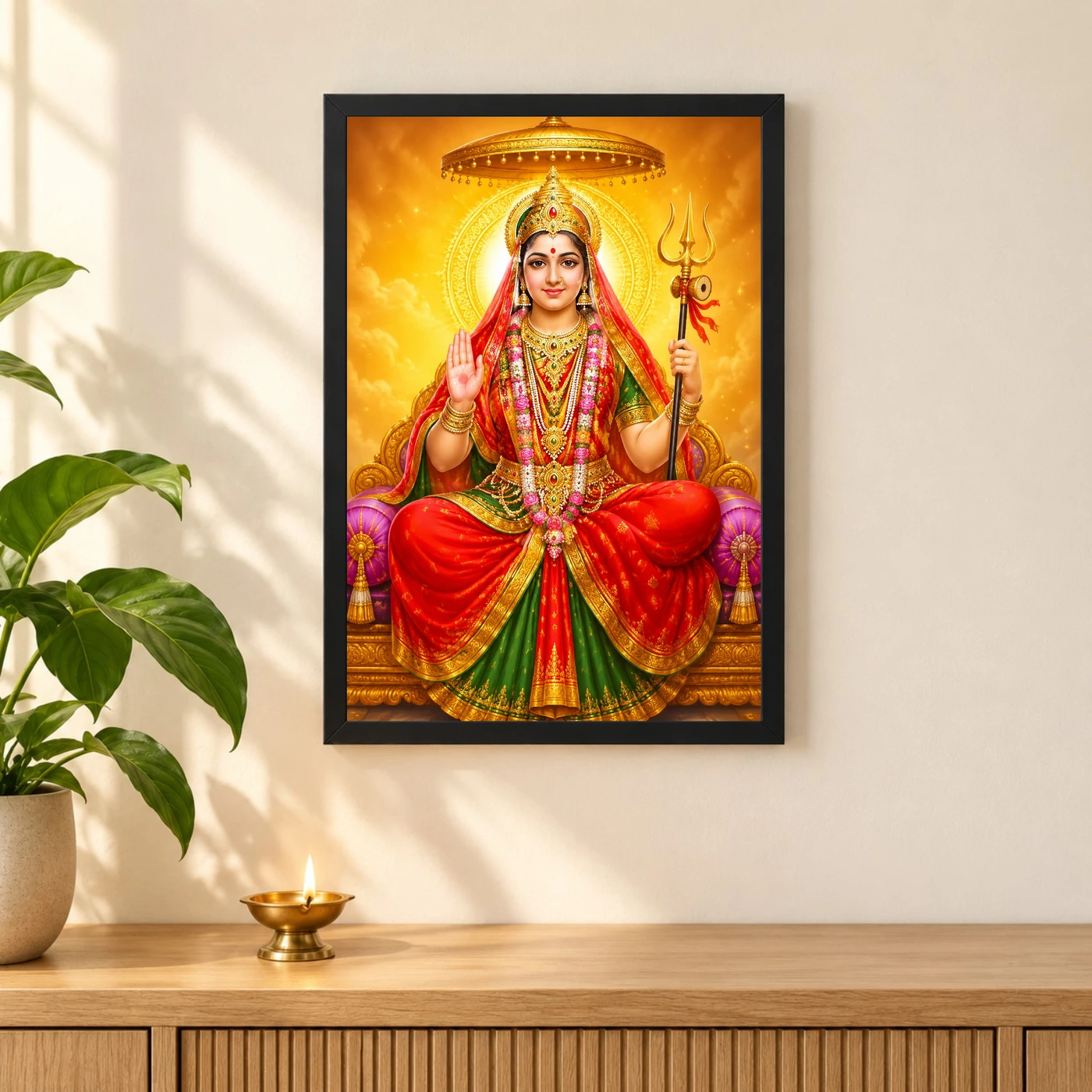 Rani Sati Dadi Peaceful Home Mandir Composition Photo Frame, view 3