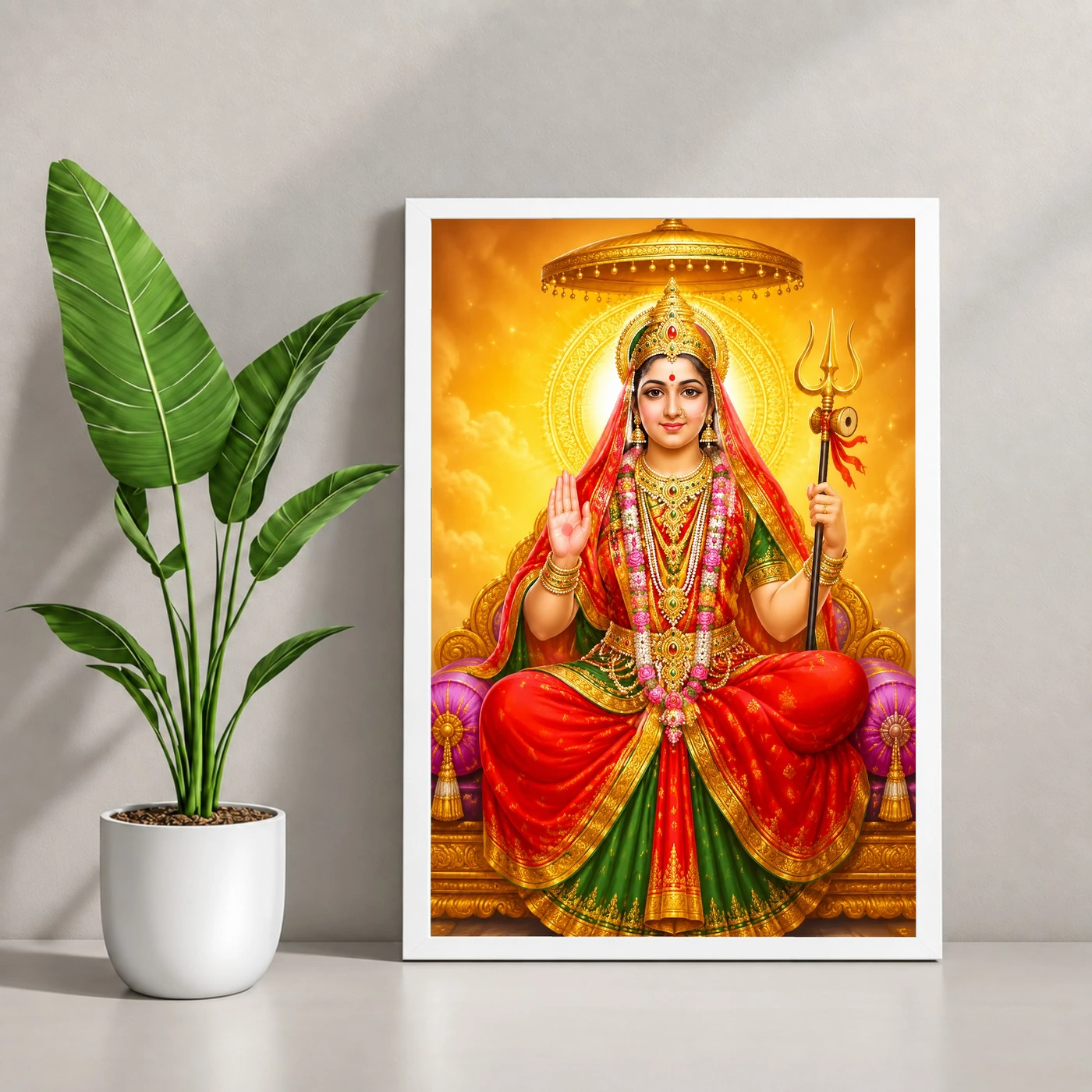 Rani Sati Dadi Peaceful Home Mandir Composition Photo Frame, view 4