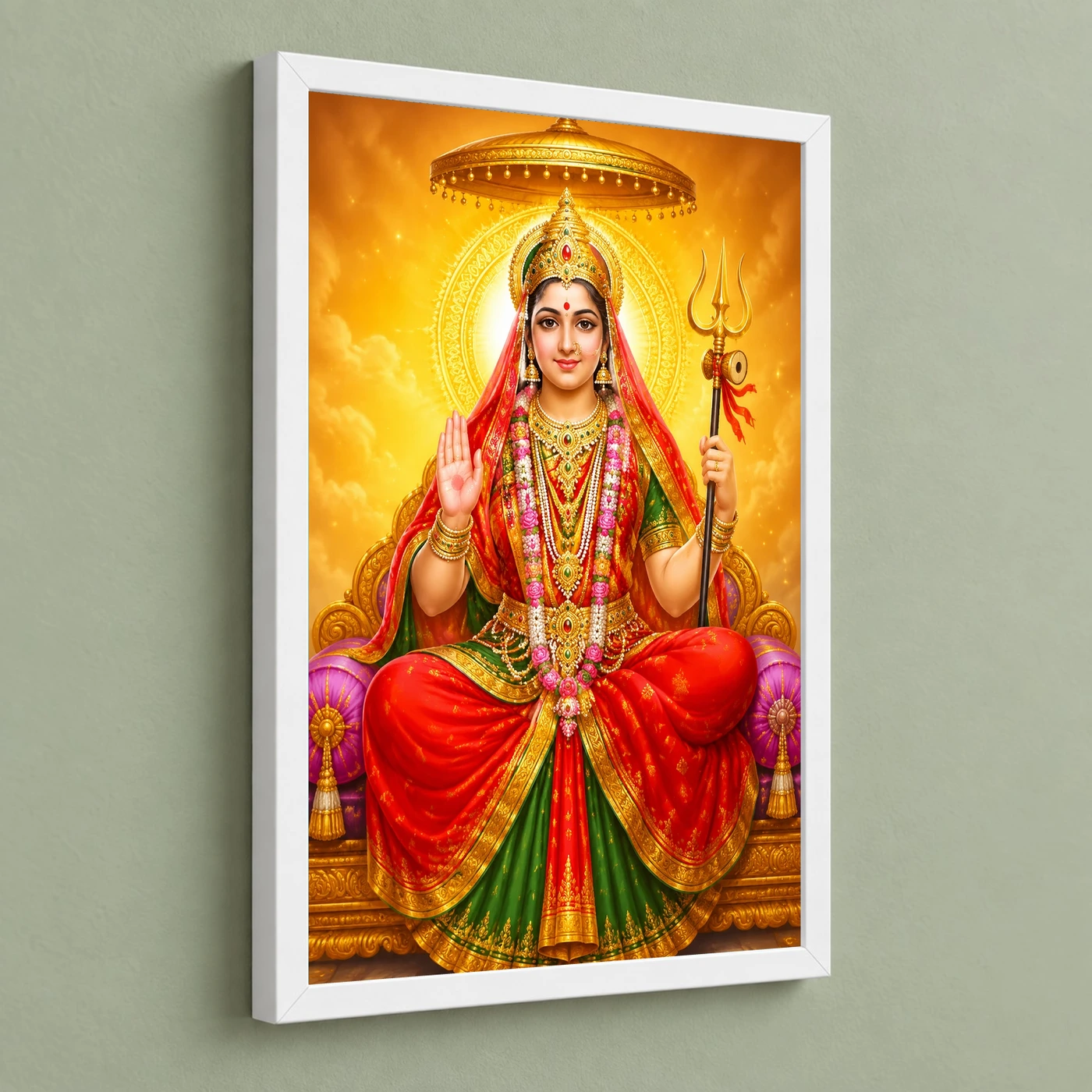 Rani Sati Dadi Peaceful Home Mandir Composition Photo Frame, view 5