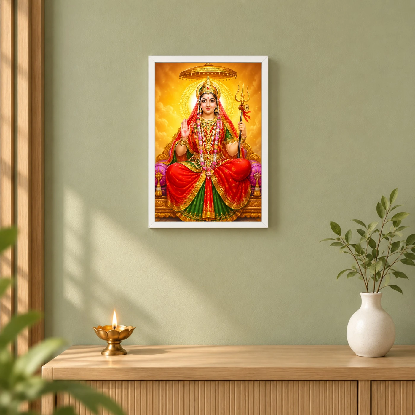 Rani Sati Dadi Peaceful Home Mandir Composition Photo Frame, view 6